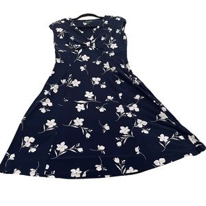 Ralp Lauren Blue Dress with Shoulderpads